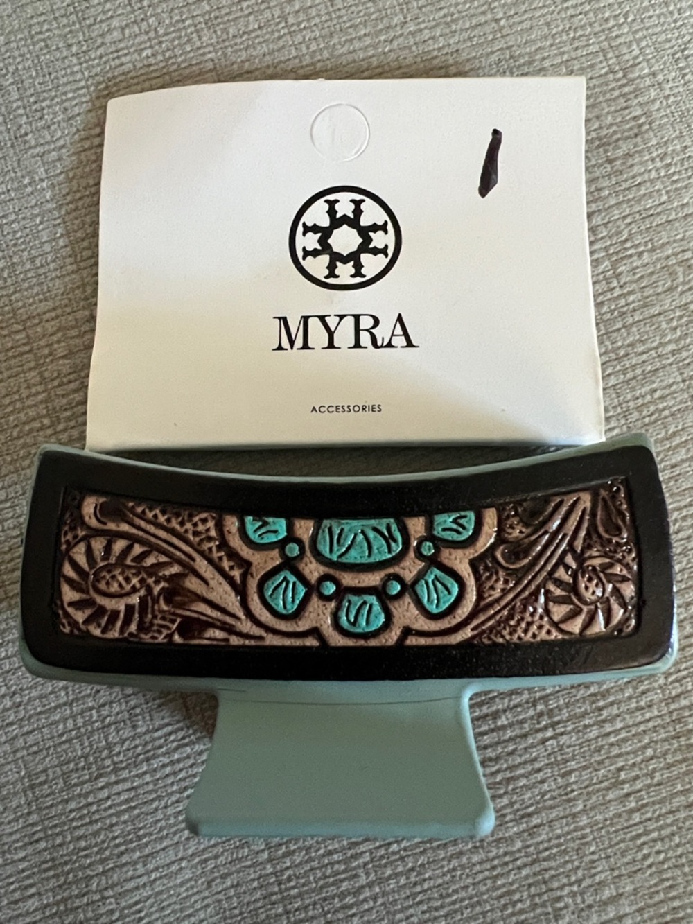 Myra Bag Cactus Bloom Ridge Turquoise Hair Clip